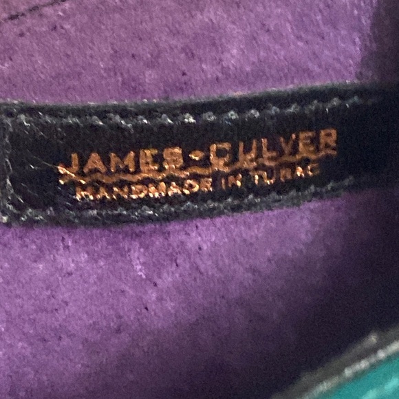 JAMES CULVER RARE Leather Crossbody/wallet💚💜 SET🤠+925🐴Bangle 6.5” - Picture 5 of 17